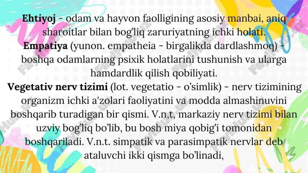 uzoq umr ko'rishning psixologik xususiyatlari glossariya - Page 3
