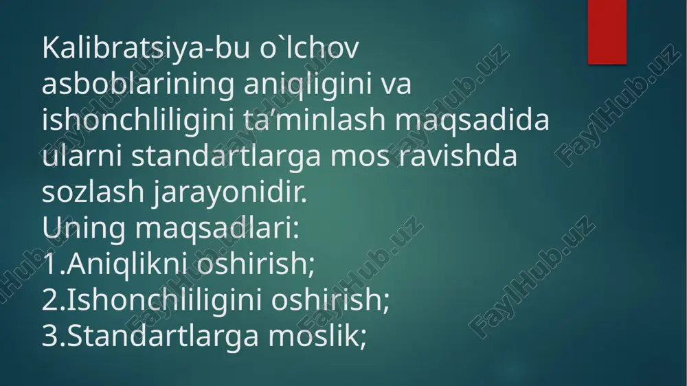 irlamchi standartlarga nisbatan kalibrlanadiva boshqa asboblarni kalibrlash uchun ishlatiladi *doza kalibratorlari: bular yadro tibbiyotida radioaktiv manbalarning faolligini o`lchash uchun ishlatiladi *termolyuminescent dozimetrlar(tld): bular radiatsiyadan energiyani saqlaydi va qizdirilganda uni yorug`lik sifatida chiqaradi. rasmda ko'rsatilgan asbob termolyuminescent dozimetr (tld) deb ataladi. u radiatsiya ta'sirini o'lchash uchun ishlatiladi. 1. asosiy tuzilishi: * termolyuminescent material: asosiy qismi - bu radiatsiya energiyasini saqlab qoladigan maxsus material (masalan, litiy ftorid). * isitish elementi: materialni qizdirish uchun ishlatiladi. * yorug'lik detektori: qizdirilganda materialdan chiqadigan yorug'likni o'lchaydi. * o'qish moslamasi: o'lchangan yorug'lik miqdorini radiatsiya dozasiga aylantiradi va natijani ko'rsatadi. 2. ishlash prinsipi: * radiatsiya ta'siri: tld radiatsiya ta'siriga uchraganda, termolyuminescent material o'z ichida radiatsiya energiyasini saqlab qoladi. bu energiya materialning kristal panjarasida "nuqsonlar" hosil qiladi, bu yerda elektronlar ushlanib qoladi. * qizdirish: radiatsiya ta'siridan so'ng, tld o'qish moslamasida qizdiriladi. qizdirilganda, ushlangan elektronlar qo'zg'aladi va o'zlarining asosiy holatlariga qaytadilar. * yorug'lik chiqarish: elektronlar asosiy holatlariga qaytayotganda, ular yorug'lik …