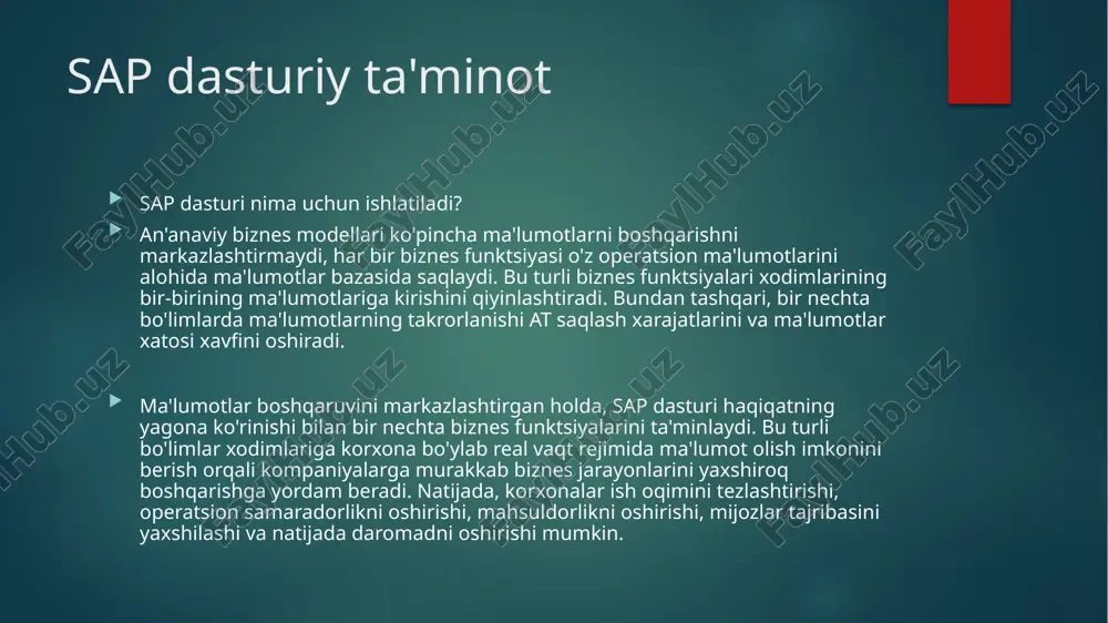 umotlar bazasi " реляционная база данных " deyiladi. baza eng kamida jadvaldan tashkil topgan bo'lishi shart, bu shart ma'lumotlar bazasi mavjud bo'lishning eng minimum shartidir. bazada saqlanayotgan ma'lumotlarni xafsizligini saqlash maqsadida oracle(mbbt) da juda ko'p ishlar amalga oshirilgan, biz ularni keyingi maqolalarda ko'ramiz. ma'lumotlar bazasini tashkil etgan fayllarni: ma'lumotlar bazasi fayllari va ma'lumotlar bazasiga tegishli bo'lmagan fayllar ko'rinishida ajratishimiz mumkin. ma'lumotlar bazasi fayllarida ma'lumotlar saqlanadi, ma'lumotlar bazasiga tegishli bo'lmagan fayllarda har xil protokollar, sozlashlar kabi qo'shimcha ma'lumotlar saqlanadi. bu ma'lumotlar bilan oracle administratorlari ruxsat bergan foydalanuvchilargina ishlay oladi. oracle ning juda ko'p utilitlari(rman, oracle data guard, oracle data grid,… ) mavjud bo'lib, ular ham ma'lumotlarni foydalanuvchi uchun qulay ko'rinishda taqdim etish(boshqarish, nazorat qilish) uchun ishlatiladi. misol tariqasida rman utilitasini oladigan bo'lsak, bu utilita bazani to'liq yoki qisman zahira nusxalarini juda katta xajmga kamaytirib(siqib) hosil qiladi va saqlash uchun o'zi chunarli bo'lgan kodlarga aylantiradi. bazaga shikast etganda shu zahira nusha orqali …
