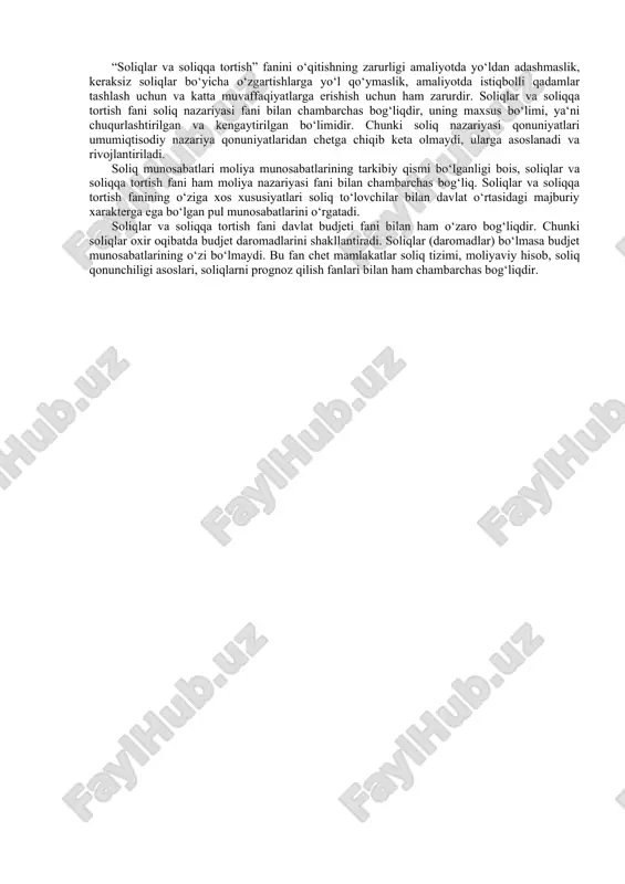 da soliq munosabatida qatnashuvchi tomonlarning iqtisodiy manfaatini e’tiborga olish, muvozanatni saqlash kabi munosabatlarni tashkil qilish tushuniladi. bu muvozanatni saqlashda tomonlar adolatlik va insoflik tamoyiliga amal qilishi zarur. tushunarliroq qilib aytsak, budjetga soliqlarni olishda soliq to‘lovchilar bo‘yniga ortiqcha og‘irlik osmaslik, ularni o‘z ishlab chiqarishidan manfaatdorligini so‘ndirib qo‘ymaslik, ularning dasturlari va rejalarini tez - tez o‘zgartirishga olib bormaslik va hokazolarga e’tibor berish ko‘zda tutiladi. bu yerda tomonlarning do‘stona munosabatda bo‘lishi, bozor iqtisodiyoti talablariga mos iqtisodiy munosabatlar bo‘lishini o‘rgatadi. fanning predmetini chuqur o‘rganish shuni ko‘rsatadiki, munosabatlarda bir tomonlama zo‘ravonlik munosabati bo‘lguday bo‘lsa, ikkinchi tomon unga javoban o‘z daromadlari, boshqa soliq ob‘ektlarini har xil yo‘llar bilan yashiradi. bunday hollarda har qanday xuquqiy hujjatlarning ham kuchi etmay qolishi mumkin. daromadlarni, soliq ob‘ektlarini yashirish holati ham munosabatlarni buzadi. demak, soliqlar va soliqqa tortish fanini chuqur o‘rganish orqali amaliyotda soliq tushumlari rejalarini muvaffaqiyatli bajarish vazifasiga ham erishish mumkin. ushbu fanni muvaffaqiyatli tugatib, talabalar quyidagi koʼnikmalarga ega boʼladi: …