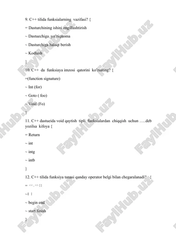 c++ tilida funksialarning vazifasi - Page 3