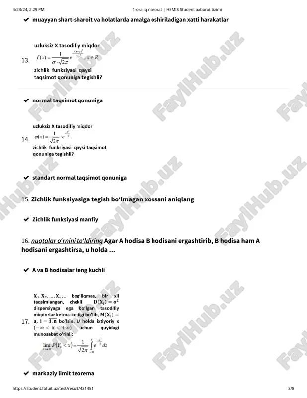 1-oraliq nazorat | hemis student axborot tizimi - Page 3