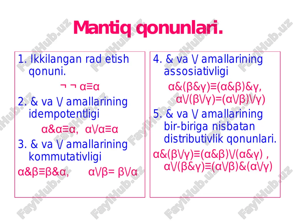mantiq qonunlari va funksiyalari - Page 3