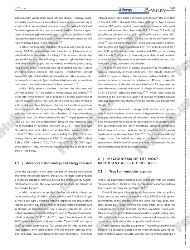 ations back to the www.wileyonlinelibrary.com/journal/all mailto:marek.jutel@all-med.wroclaw.pl https://orcid.org/0000-0003-1555-9379 mailto:ibrumaru@unitbv.ro https://orcid.org/0000-0001-7994-364x https://orcid.org/0000-0001-7201-8638 https://orcid.org/0000-0003-0554-9943 https://orcid.org/0000-0002-5403-0964 https://orcid.org/0000-0002-4517-1749 https://orcid.org/0000-0003-3075-5992 https://orcid.org/0000-0002-3774-931x https://orcid.org/0000-0002-2455-0192 https://orcid.org/0000-0002-5078-3547 https://orcid.org/0000-0002-8055-0103 https://orcid.org/0000-0003-4705-3583 https://orcid.org/0000-0002-6899-748x https://orcid.org/0000-0003-3425-3463 https://orcid.org/0000-0003-3629-4293 https://orcid.org/0000-0003-4516-0369 https://orcid.org/0000-0003-4374-9639 https://orcid.org/0000-0001-5228-471x https://orcid.org/0000-0002-3476-1196 https://orcid.org/0000-0002-7403-3871 https://orcid.org/0000-0001-5264-6207 https://orcid.org/0000-0001-5736-5340 https://orcid.org/0000-0001-6898-186x https://orcid.org/0000-0002-9363-324x https://orcid.org/0000-0003-4757-2156 https://orcid.org/0000-0003-2658-4617 https://orcid.org/0000-0002-6983-907x https://orcid.org/0000-0002-0773-0554 https://orcid.org/0000-0002-5713-5331 https://orcid.org/0000-0002-8893-4515 https://orcid.org/0000-0002-2146-2955 https://orcid.org/0000-0002-3091-7237 https://orcid.org/0000-0002-1263-329x https://orcid.org/0000-0003-0036-0439 https://orcid.org/0000-0003-2614-0303 https://orcid.org/0000-0003-3826-6704 https://orcid.org/0000-0001-5939-812x https://orcid.org/0000-0002-0910-9884 https://orcid.org/0000-0002-9324-6039 mailto:cezmi.akdis@siaf.uzh.ch https://orcid.org/0000-0001-8020-019x mailto:marek.jutel@all-med.wroclaw.pl mailto:ibrumaru@unitbv.ro mailto:cezmi.akdis@siaf.uzh.ch http://crossmark.crossref.org/dialog/?doi=10.1111%2fall.15889&domain=pdf&date_stamp=2023-10-10 2852 | jutel et al. 1 | introduc tion the rapid growth of technology, including molecular diagnostics, omics technologies, genetic and ep