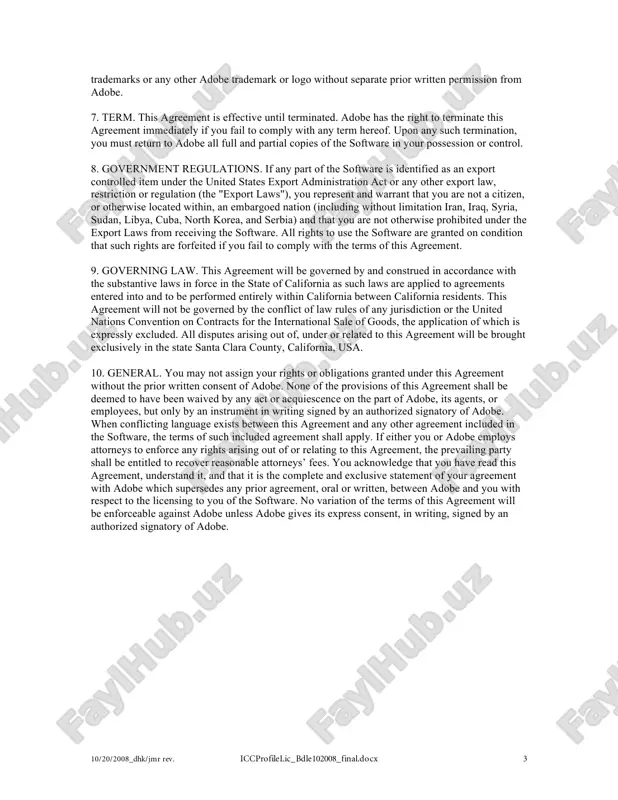 dequacy of the software for any particular purpose or to produce any particular result. adobe shall not be liable for loss or damage arising out of this agreement or from the distribution or use of the software or any other materials. adobe and its suppliers do not and cannot warrant the performance or results you may obtain by using the software, except for any warranty, condition, representation or term to the extent to which the same cannot or may not be excluded or limited by law applicable to you in your jurisdiction, adobe and its suppliers make no warranties, conditions, representations or terms, express or implied, whether by statute, common law, custom, usage or otherwise as to any other matters, including but not limited to non-infringement of third party rights, integration, satisfactory quality or fitness for any particular purpose. you may have additional rights which vary from jurisdiction to jurisdiction. …