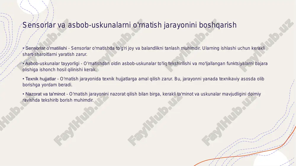 i - foydalanuvchilar tizimdan foydalanmasdan oldin, uning asosiy qoidalari bilan tanishishlari zarur. har qanday tizimda ma'lumotlarni kiritish va olish jarayoni mavjud bo'lib, bu jarayonni tushunish muhimdir. • navigatsiya qoidalari - tizimda navigatsiya qilish foydalanuvchiga kerakli ma'lumotlarni tezda topishga yordam beradi. belgilangan menyular va tugmalar orqali harakat qilishni o'rgatish kerak. • xato va qoidalar - tizimda xatolar va muammolar yuzaga kelganda, foydalanuvchilar qanday choralar ko'rishni bilishlari lozim. xato xabarlariga diqqat bilan yondashish juda muhimdir. • amaliy mashqlar - foydalanuvchilar amaliy mashqlar orqali tizimni o'rganishadi. bu metodika, nazariy bilimlarni amaliyotda sinab ko'rish imkonini beradi va maksimal samaradorlikni ta'minlaydi. natijalarni baholash va takomillashtirish choralarini ko'rish • natijalarning tahlili - natijalarni baholash jarayoni ma'lumotlarni yig'ish va ular bo'yicha tahlil qilishni o'z ichiga oladi. bu bosqichda asosiy ko'rsatkichlar aniqlanadi va viloyat yoki tashkilot darajasida muvaffaqiyatlar va kamchiliklar aniqlanadi. • takomillashtirish rejalari - tahlil natijalari asosida takomillashtirish rejalari ishlab chiqiladi. bular o'z ichiga yangi strategiyalar, metodologiyalar …
