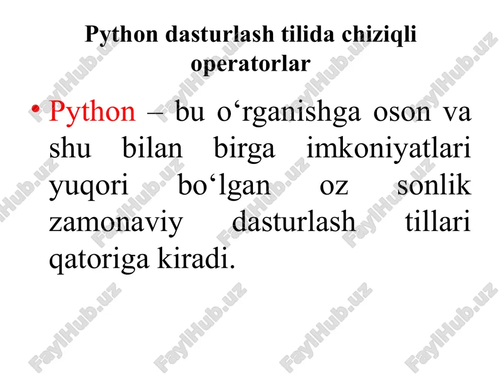 python dasturlashtilidagi shartli operatorlar - Page 3