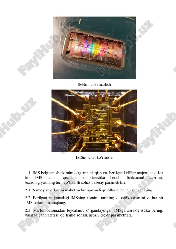 kteristikasini nuqtalar bo‘yicha qurish uchun sxema 1.sxemada funksional generator gen, qarshiligi 10 kom bo‘lgan rezistor, ampermetr, voltmetr,tranzistor, probel klavishasi bilan boshqariluvchi kalit ss va ikkita o‘zgarmas kuchlanish manbasi mavjud. ss kalit yordamida tranzistorning kolektor-emitter kuchlanishi 0v dan 12v ga yoki aksincha o‘zgartiriladi. tranzistorning bazasiga rezistor orqali beriladigan kuchlanish gen generatorning offset parametrini o‘zgartirish yo‘li bilan 0v dan 12v gacha 1v qadam bilan o‘zgartiriladi. ampermetr baza tokini, voltmetr esa baza-emitter kuchlanishini o‘lchash uchun xizmat qiladi. 1. laboratoriya mashg’ulotini bajarish uchun topshiriqlar. 2. 2 ta listga emitter qaytargich sxemasini asosiy bosqichlarini yozish va rams,chizmalarini chizish va baholangandan keyin xemis tizimiga joylash. 3. laboratoriya prinsipal va ishchi sxemasini o‘qish va tushuntirib berish.laboratoriya ishini sxema yordamida stentda yig‘ish va ishlatib ko‘rsatish 1. tranzistorning kirish xarakteristikasini nuqtalar bo‘yicha olish uchun 1-rasmda ko‘rsatilgan sxemani yig‘ing. 2. ss kalitni tranzistorning kollektoridagi potensial nol bo‘ladigan (uke=0) holatga o‘tkazing. 3. ekranning o‘ng yuqori burchagidagi tugmani bosib sxemani ishga tushiring. …