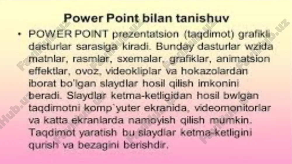 power point dasturida ishlash. - Page 3