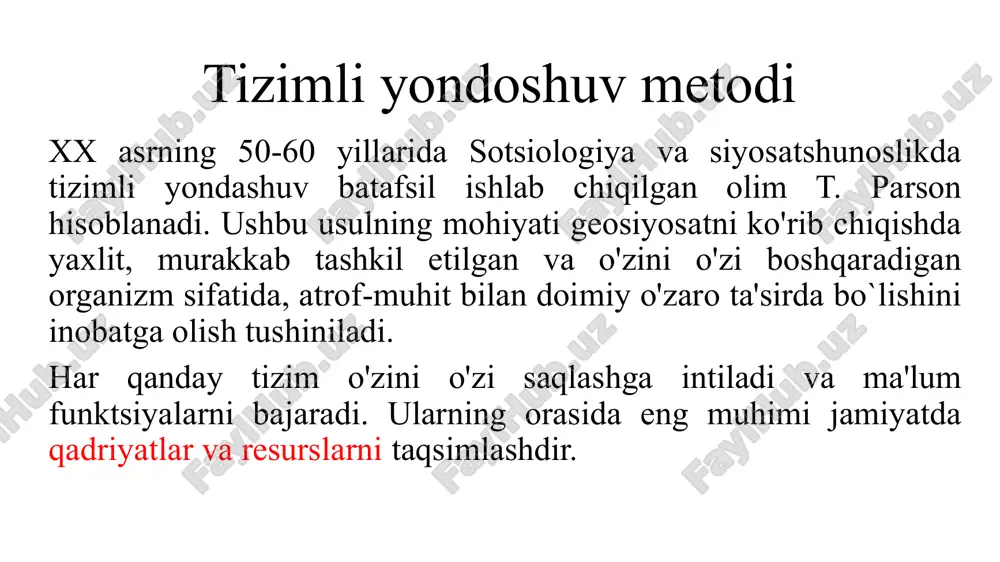 navbatda geografik, harbiy, demografik, siyosiy, madaniy, diniy va etnik omillarni hisobga olinmoqda geosiyosiy munosabatlar turli dunyo kuchlarining nisbiy birligi va kurashidir. ko'pincha bu qarama-qarshiliklarning kurashi hisoblanadi. buyuk britaniyaning taniqli siyosatchisi uinston cherchill fikricha “angliyaning doimiy do‘stlari va ittifoqchilari yo‘q, faqat doimiy siyosiy manfaatlarga ega degan fikrni ilgari surdi. shuning uchun faqat qarama-qarshiliklarning kurashi mutlaqdir. u doimiydir.” aqsh tashqi siyosatida “tashqi siyosarda aqshning do`stlari emas, qiziqishlari bor” tamoyili ustunlik qiladi. geosiyosatning muhim yo`nalishi bu “siyosiy bo'sh joy“ deb nomlanadi. ya’ni davlat hududini: quruqlik, davlat chegaralaridagi suv maydoni, quruqlik va suvlar ustidagi havo maydoni va ular ostidagi yer osti boyliklarini o'z ichiga oladi. bu esa siyosiy hokimiyatning atributlari (belgilari)dan biridir. ceosiyosatda chegara masalasi chegaralarning geosiyosiy muammolari har doim siyosiy makonni nazorat qilish, qo'shib olish va rivojlantirish uchun kurash boshlanganda paydo bo'ladi. huquqiy nuqtai nazardan chegara - bu belgilovchi chiziq, yani davlat hududining chegaralari hisoblanadi. geosiyosiy nuqtai nazardan, chegara milliy manfaatlar tarqaladigan makonni …