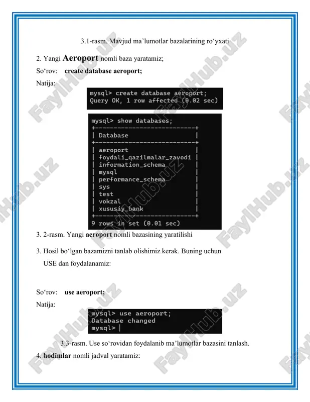 sql tilida jadvallar yaratish, o‘zgartirish va o‘chirish - Page 3