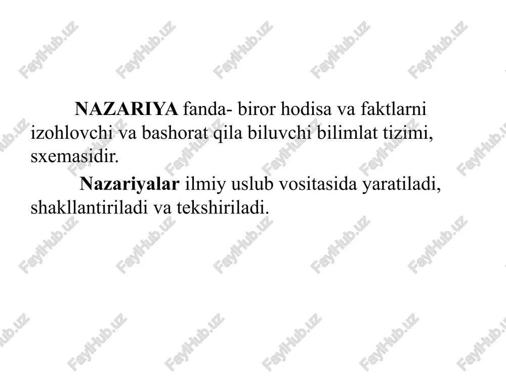 faoliyati mazmuni, ta’lim maqsadi, shakl, metod, vositalari, natijasi, ta’lim jarayonini takomillashtirish yo’llari va hokazo muammolari)ni o’rganuvchi fan. dars, bilim olish, ta’lim, bilim, ko’nikma, malaka, ta’lim maqsadi, ta’lim mazmuni, ta’lim jarayoni, ta’lim jarayonini tashkil etish, ta’lim turlari, shakllari, metodlari va vositalari, ta’lim natijasi. didaktikaning asosiy kategoriyalari quyidagilardan iborat: bilim olish – borliqni idrok etish, o’rganish, mashq qilish va muayyan tajriba asosida xulq-atvor hamda faoliyat ko’nikma, malakalarining mustahkamlanib, mavjud bilimlarning takomillashib, boyib borish jarayoni. bilish - ob’ektiv borliqning inson ongida aks etish shakli; ilmiy bilimlarni o’zlashtirish jarayoni. didaktika tamoyillari (lotin tilidan «principium» - har qanday nazariyaning asosiy, boshlang`ich, dastlabki holati) –ta’limni tashkil etishga qo’yilgan me’yoriy talablarni ifodalovchi, shuningdek, ta’lim jarayonining asosiy maqsadi va qonuniyatlariga muvofiq uning dastlabki holatini belgilovchi qarashlari. ta’lim jarayoni – o’qituvchi va o’quvchilar o’rtasida tashkil etiluvchi hamda ilmiy bilimlarni o’zlashtirishga yo’naltirilgan pedagogik jarayon. o’qish – ma’lum usullar yordamida tashkil etilgan bilimlarni o’rganish jarayoni; o’quvchilar tomonidan o’quv faoliyati usullarini egallab …