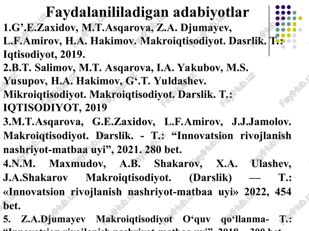 udjet mablag’lari va kapital qo’yilmalarni moliyalashtirish uchun mablag’lar. (m4) – bu m3 + banklarda saqlanayotgan pul shaklida bo’lmagan likvid mablag’lar. ayrim mamlakatlarda pullarning bunday bo’linishi boshqacharoq bo’lishi mumkin. masalan, rossiyada m0, m1, m2, m3 pul agregatlari ishlatiladi. m0 pul agregati bu muomaladagi naqd pullar, m1 =m0 + korxona, firmalarning joriy hisoblaridagi mablag’lari, ularning depozitlari, aholining talab qilib olinadigan depozitlari va davlat sug’urtasi mablag’lari, m2 pul agregati bu m1 + aholini tijorat banklaridagi muddatli depozitlari, shu jumladan kompensatsiyalar, m3 pul agregati m2 + sertifikatlar va davlat zayomlari obligatsiyalari. 7.1-jadval aqsh pul agregatlari (2006 yil may) kredit kartalar pulmi? yo'q, kredit karta o'z-o'zidan pul emas. texnik jihatdan, tovarni sotib olish uchun kredit kartadan foydalanganda, darhol ikkita kredit paydo bo'ladi: sizga kredit karta bergan bankda qarzingiz paydo bo`ladi. bank sizga tovar sotgan savdogarga to'lovni to'laydi (qarz bo`ladi) ushbu kreditlar to'langanda, ular oxir-oqibat talab qilingan depozit o'tkazmalari orqali, ya'ni pul bilan to'lanadi. pul talabi …