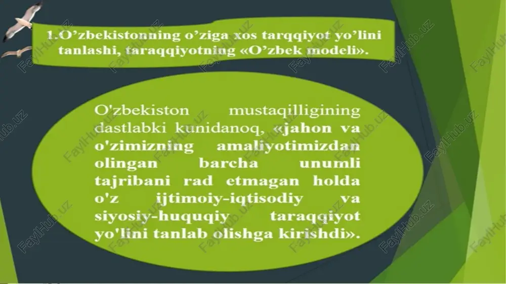 isoblanadi. o'zbekistonning yangi konstitutsiyasini yaratish g'oyasi 1990 yil 20-iyunda «mustagillik deklaratsiyasiyning qabul qilinishi bilan bevosita bog'liq. mazkur deklaratsiya qabul qilingan oliy kengashning ikkinchi sessiyasida bu hujjatdagi muhim tamoyillar asosida davlatning yangi konstitutsiyasi ishlab chiqilishi lozim, degan xulosaga kelindi. @ sessiya prezident i. karimov raisligida 64 kishidan iborat konstitutsiya komissiyasini tuzish to'g'risida qaror qabul qildi. uning tarkibiga deputatlar, qoragalpog'iston respublikasi va viloyatlaming vakillari, davlat hamda jamoat tashkilotlarining, korxonalar, xo'jaliklarning rahbarlari, tanigli huquqshunoslar, olimlar va mutaxassislar kirdi. oliy kengashning o'ninchi sessiyasida komissiya tarkibi qisman yangilandi. vq konstitutsiyaviy komissiya raisi ishchi guruh oldiga quyidagi vazifalani go'ydi: ante keng xalq a boshga ommasi diliga rivojlanish- mamlakatlarning yaqin va ning jahon inson huquqlari ‘neta (efniosgi borasida, demokrati- bo'lgan fajribasini te cane o'rganib ya va gonunchilik sia higil sohasida qo'lga yuridik ora kiritgan yutuqlari hujjatlar sin; hisobga olinsin; yaratilsin. yil 26-sentabrda umumxalq muhokamasi uchun matbuotda e'lon qilindi. shunday qilib, konstitutsiya _loyihasining umumxalq muhokamasi o'zbekiston xalqining irodasini …