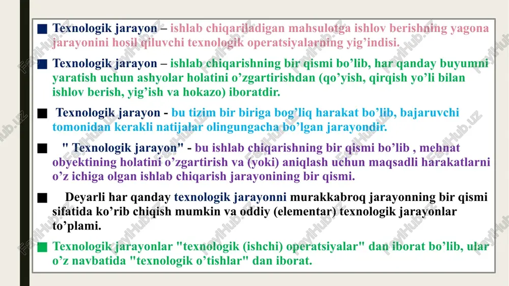 ektual va ma’naviy salohiyatga ega bo’lib, dunyo miqyosida o’z tengdoshlariga hech qaysi sohada bo’sh kelmaydigan insonlar bo’lib kamol topishi, baxtli bo’lishi”ga erishishda “maktabgacha ta’lim, umumiy o’rta ta’lim, o’rta maxsus va oliy ta’lim sifatini yaxshilash hamda ularni rivojlantirish chora-tadbirlarini amalga oshirish”ga alohida etibor qaratilmoqda. hozirgi globallashuv sharoitda mamlakatimizda raqobatbordoshli kadrlarga extiyoj ortmoqda. bu extiyojlarni qondirishda inson kapitalini yaratish juda muhimdir. inson kapitali o’zi nima? “inson kapitali - bu insonning iqtisodiy ahamiyatga ega bo’lgan ishni bajarish qobiliyatiga yordam beradigan bilim, ko’nikma, tajriba va ijtimoiy fazilatlar yig’indisi. texnologiya fanini o’qitishda yosh-avlodga ta’lim berish bilan birga mehnat tarbiyasi ham berib boriladi. barkamol shaxs tarbiyasida, albatta, texnologik ta’limining ham alohida o’rni bor. ushbu o’quv fani o’quvchilarda aqliy va jismoniy mehnat turlari, mehnat jarayonlari haqida keng tushuncha hosil qilish, mehnatga oid ko’nikma va malakalarini rivojlantirish kabi ta’limiy maqsadlarga xizmat qiladi. shuningdek, yoshlarni mehnat va kasblarni qadrlashga o’rgatish, ijtimoiy hayotda ularning ahamiyatini tushuntirish, kasb asoslari (texnologiyasi) haqida …