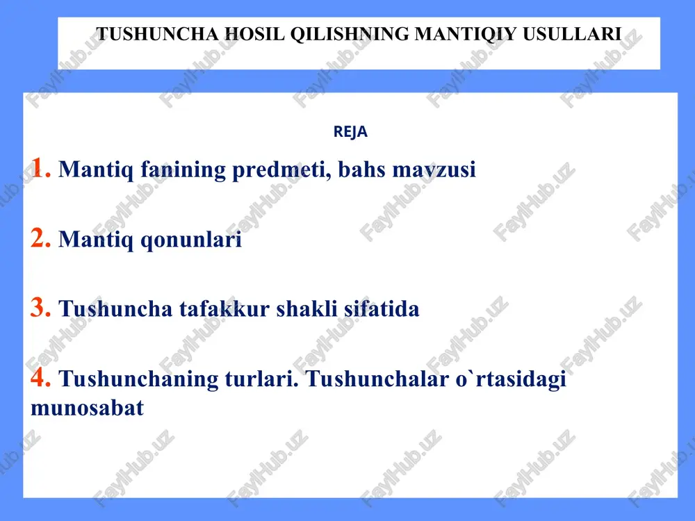 siga aytiladi tushuncha mazmuni tushuncha hajmi tushuncha mazmuni jihatdan turlari konkret tushuncha real predmet va hodisalarni aks ettiruvchi tushunchalar abstrakt tushuncha predmetlardan fikran ajratib olinib, mavhumlashtirilgan ma`lum hususiyat, belgilarni aks ettirgan tushunchalar musbat tushuncha predmetni unga xos belgilari orqali aks ettirish manfiy tushuncha predmetni unga xos bo`lmagan belgilar orqali fikr qilinishi nisbatdosh tushuncha zaruruy ravishda bir-birini taqozo qiladigan predmetlarni aks ettiruvchi nisbatsiz tushuncha nisbatan mustaqil, alohida mavjud bo`lgan predmetlarni aks ettiruvchi tushuncha mazmuni jihatdan turlari ****tushuncha real predmet va hodisalarni aks ettiruvchi tushunchalar **** tushuncha predmetlardan fikran ajratib olinib, mavhumlashtirilgan ma`lum hususiyat, belgilarni aks ettirgan tushunchalar **** tushuncha predmetni unga xos belgilari orqali aks ettirish **** tushuncha predmetni unga xos bo`lmagan belgilar orqali fikr qilinishi **** tushuncha zaruruy ravishda bir-birini taqozo qiladigan predmetlarni aks ettiruvchi **** tushuncha nisbatan mustaqil, alohida mavjud bo`lgan predmetlarni aks ettiruvchi tushuncha hajmi jihatdan turlari yakka tushuncha hajmida bitta predmet fikr qilinadigan tushuncha umumiy tushuncha toplovchi …
