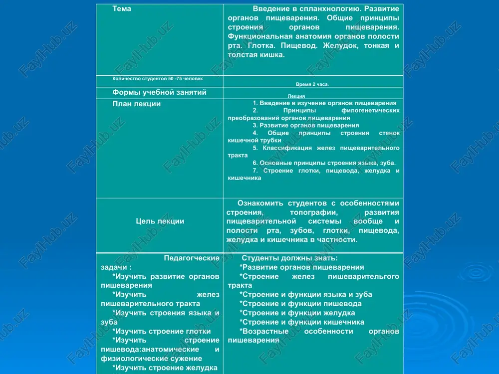 ljaya dalee izuchenie chelovecheskogo tela, pereydem k razdelu anatomii, izuchayushemu vnutrennie organi-splanxnologii. vnutrennosti po-grecheski nazivayutsya splanchna. sinonimom yavlyayutsya latinskie termini—viscera, viscus. u mlekopitayushix i cheloveka vse vnutrennosti chetko differentsirovani i raz­deleni na spetsializirovannie organi pishevareniya, dixaniya i mochepolovoy siste­mi. organi, kotorie funktsioniruyut tolko kak pishevaritelnie, tolko kak orga­ni dixaniya i tolko kak mochepolovie, imeyutsya lish u visokoorganizovannix ji­votnix. esli mi vozmem kornenojku, odnokletochniy organizm, to u etogo prosteyshego odna i ta je kletka vipolnyaet i funktsiyu pishevareniya, i funktsiyu dixaniya, i osushestvlyaet videlitelnie protsessi. takim obrazom, visshie jivie organizmi yavlyayutsya slojno ustroennimi, obladayut ryadom spetsializirovannix organov. forma i funktsii anatomicheskix obrazovaniy ne sluchayni, a slojilis v re­zultate biologicheskoy istorii obuslovlennogo kontakta organizma s vneshney i vnutrenney sredoy. sootvetstvuyushaya informatsiya o ego deyatelnosti postupaet s obshirnogo retseptornogo polya, predstavlennogo ne tolko chuvstvitelnimi nervnimi okonchaniyami, no i, kak viyasnilos v poslednee vremya, strukturami kletok, natselennix na raspoznavanie gormonov, ximicheskix pishevix veshestv, belkov …