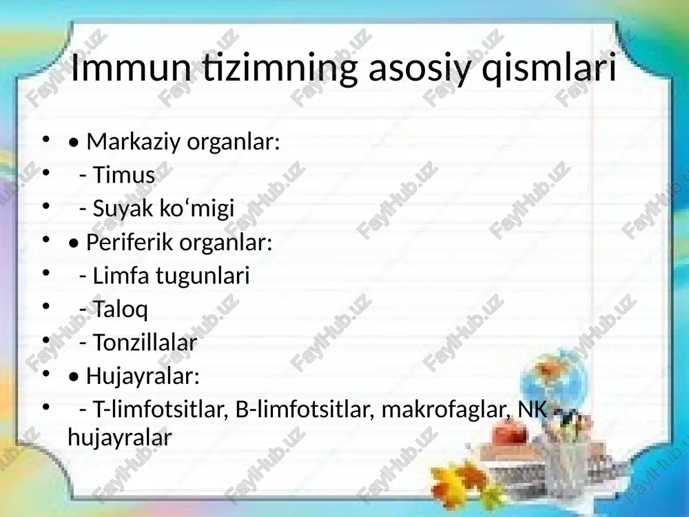 immun tizimning shakllanishi va yoshga qarab ozgarchiligi - Page 3