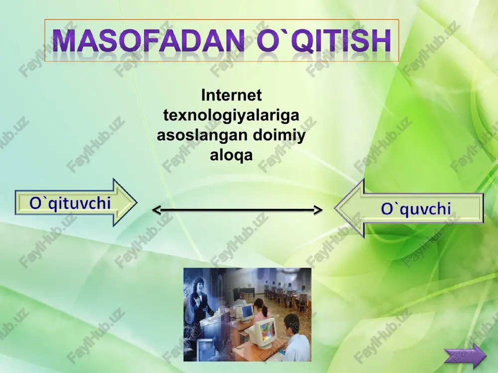 yetakchi bo’lgan o’quv muassasi bu soxada ilk qadam qo’yadigan muassasaga o’zining o’quv kursini taqdim etadi. misol: sharqiy yevropa universitetlari ushbu model universitet va uning filliallarigab o’xshash bo’lib bir universitet talabalarini tayyorlasa boshqasi diplomni tasdiqlaydi. misol: aqsh unversitetlari ushbu model davlat dasturlari yoki ilmiy izlanish maqsadlarida tashkil etilgan kurslar bo’lib, axolini katta qismi muayyan vaqt o’qitilib, keyin talim to’xtatiladi. misol: afrika, osiyo va lotin amerikasidagi rivojlangan davlatlar masofaviy ta lim _oonenaily enoncoper » aprophl kypcon nospimenie keannbukaunn oporbeccvonanbuas nepenoaroroska ae ode rep cob (nporpanm: 442) (nporpanm: 12) > pelitmur kypcop > peirwur cryaeutoe be6-nporparmuponanae (n20r230 yusbonnauvosmas gezonaciocty (porp=hm > vacbopmauna ana h i » picokondohzboamtenbhbie porpanmupopanive (nporpann: apropos spiuncnenns (nporpann: 19 i » duneore paspaborke peuutemenia perpen: 19) paspaborka web-npunoxcenni (nporpann: 1) sanereerennnen husbopsaurounan sesonacuocte acrenmoe aaniunucrpaporanne (°99"92h > noaaepxute npoekt vubopmauronnbte cuctemps (nporpan: ynpapnenve ut-unbpacrpyerypoi > pacckaxute apyry 28) inporpanm: 1) hudbopmaunontpie texionornn ynpapnenve vt-npoexran (nporparm: 1) ocn-1b » soppenenare-obtea …