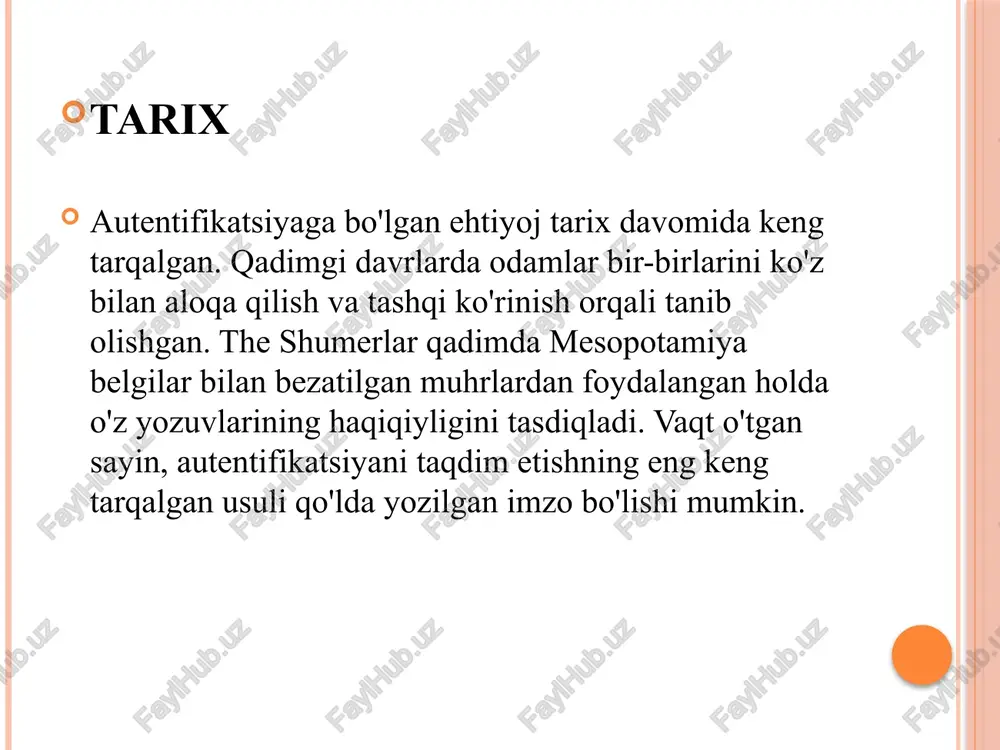 k autentifikatsiya - bu aniq jismoniy xususiyatlar va tana o'lchovlaridan yaxshiroq identifikatsiya qilish va kirishni boshqarish uchun oraliq vosita sifatida foydalanish. autentifikatsiya qilish uchun tez-tez ishlatiladigan jismoniy xususiyatlarga barmoq izlari, ovozni aniqlash, yuzni aniqlash, ìrísí skanerlash kiradi, chunki bularning barchasi har bir insonga xosdir. an'anaga ko'ra, pasport kabi tokenlarga asoslangan identifikatsiya tizimlariga asoslangan biometrik autentifikatsiya va bugungi kunda foydalanuvchilarni himoya qilish uchun eng ishonchli identifikatsiya tizimlaridan biriga aylandi. biometrik autentifikatsiya qilishning to'g'ri kontseptsiyasini belgilaydigan turli xil xulq-atvor yoki jismoniy xususiyatlarni ta'minlaydigan yangi texnologik yangilik. electronic authentication (elektron autentifikatsiy) elektron autentifikatsiya elektron shaklda taqdim etilgan foydalanuvchi identifikatorlariga ishonchni o'rnatish jarayoni axborot tizimi. raqamli autentifikatsiya, yoki elektron autentifikatsiya, shaxsning shaxsini va ishini tasdiqlaydigan yoki tasdiqlaydigan autentifikatsiya jarayoniga murojaat qilishda sinonim sifatida ishlatilishi mumkin. an bilan birgalikda ishlatilganda elektron imzo, yoki yo'qligini tasdiqlovchi dalillarni keltirishi mumkin ma'lumotlar asl yuboruvchisi tomonidan imzolanganidan so'ng qabul qilingan buzilgan. elektron autentifikatsiya qilish xavfini kamaytirishi mumkin firibgarlik va …