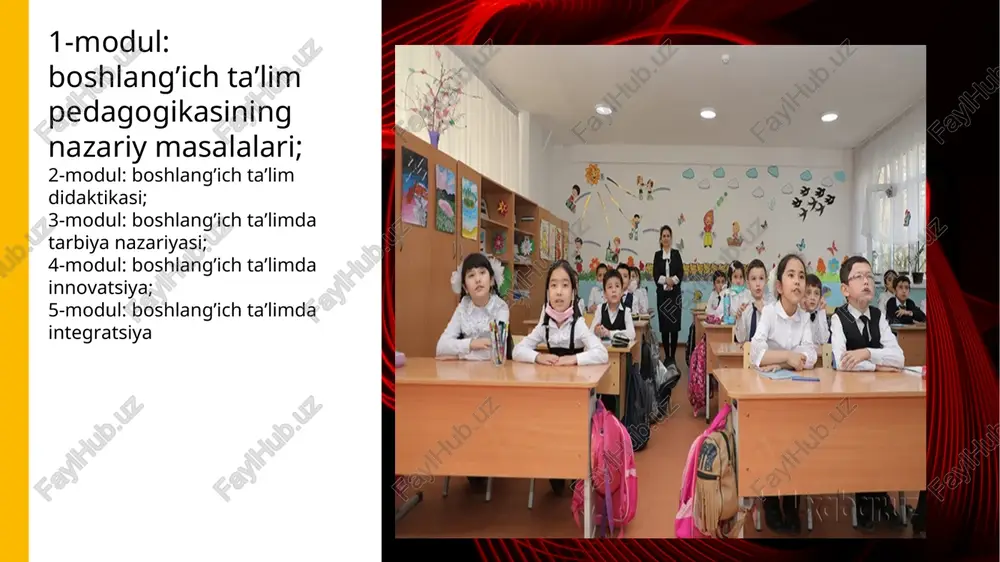 alohida ahamiyat kasb etadi. o’quvchilar bilimini tekshirish va baholash o’quv sohasining majburiy unsuri bo’lib, u o’quvchilarni faol bilim olishlari, unga kuchli etibor berishni talab qiladi. bolalar masalani ongli ravishda anglaydilar o’quvchilarning bilim, o’quv va ko’nikmalarini tekshirish va baholash vi mojete ispolzovat etot tip slaydov dlya teksta, izobrajeniy, figur i tablits, chtobi dobavlyat svedeniya drugim sposobom. produbliruyte etot slayd, chtobi dobavit dopolnitelnie izobrajeniya vajnix mest naznacheniya dlya vashey ekskursii. * takrorlash jarayonida bilimlar og’zaki tarzda hisobga olinadi. bu butun sinf bo’yicha frontal, yakka tartibda individual holda amalga oshiriladi. frontal surashning qimmati sho’qi, unda juda ko’p o’quvchi birdaniga javob beradi va barcha o’quvchilar diqqati berilgan savolga qaratiladi. o’tilgan o’quv materialini takrorlash yangi mavzuni o’rganish, uni o’rganishdan keyin har bir chorak va o’quv yili yakunida o’tkaziladi. takrorlash diafilm, kinofilm, suratlar, kartalar bo’yicha suhbat paytida, tajribalar o’tkazilayotganda, masala va mashqlar yechilayotganda, savollarga javob berilayotgan ko’rinishlarda amalga oshiriladi. * o’quvchilarda turg’un diqqatni qaror toptirish uchun …