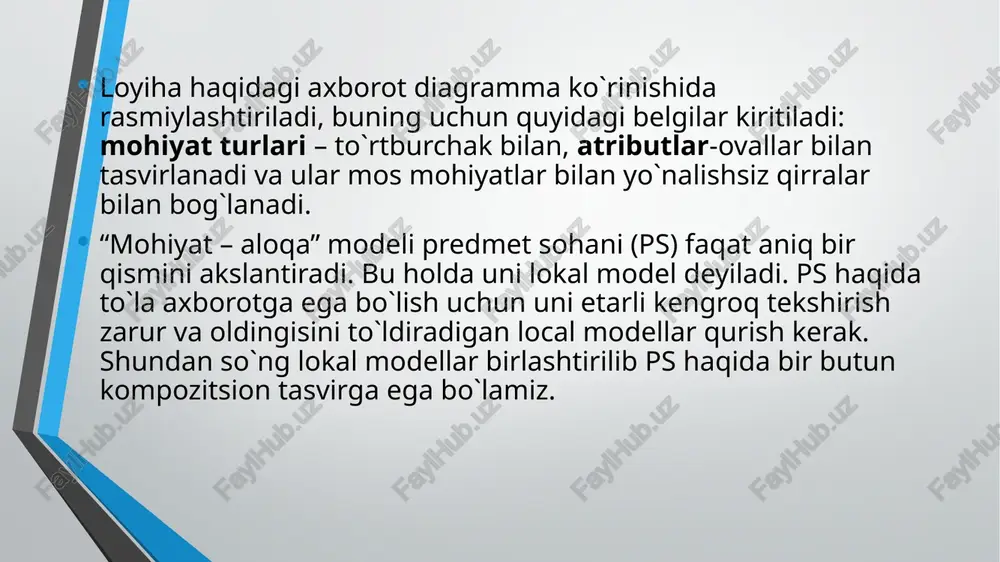 valdan o’zimiz hohlagan usulda qidiruv ishini amalga oshirishimiz mumkin. update – maydon qiymatlarini o’zgartirish buyrug’i. sintaksisi esa 2 hil: update set column=expression; update set column=expression where qidiruv_sharti group by va order by standart so‘zlaridan foydalanib so‘rov yaratish guruhli funksiyalar jadvaldan yigilgan axborotlarni olish uchun xizmat qiladi. bu funksiyalari jadvaldagi satrlar guruxi bilan amal bajarib, 1 ta natija chiqaradi code::: select nomi,max(miqdori) as 'umumiy ishllab chiqaarilgan mahsulot' from pechene group by nomi; natija: order by - parametri ko`rsatilgan maydonning barcha yozuvlarni o`sib borishi yoki kamayishi tartibida tartibida tartiblab beradi. order by desc yozilsa kamayish tartibida yoziladi. order by (asc) bo`lsa o`sish tartibida yoziladi. code: select xodimid, sum(oyligi) as 'oyligi' from uybozor_xodim group by xodimid; natija: having parametri qator guruhlari uchun tanlov shartini belgilashga imkon beradi. u where parametriga o'xshaydi, lekin group by parametridan keyin aniqlanadi va birlashtirilgan qatorlarga qo'llaniladi. having parametrini tanlash shartida, so'rov bo'yicha ustunlar qiymatlarini, shu jumladan agregat funktsiyalarining …
