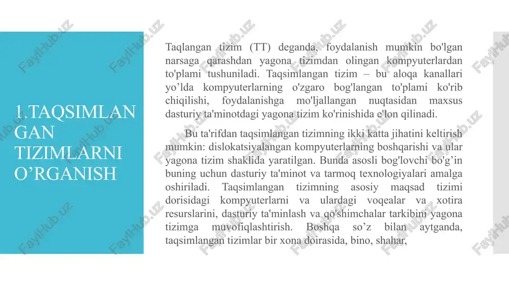 taqsimlangan xotirali kompyuter tizimlari - Page 3
