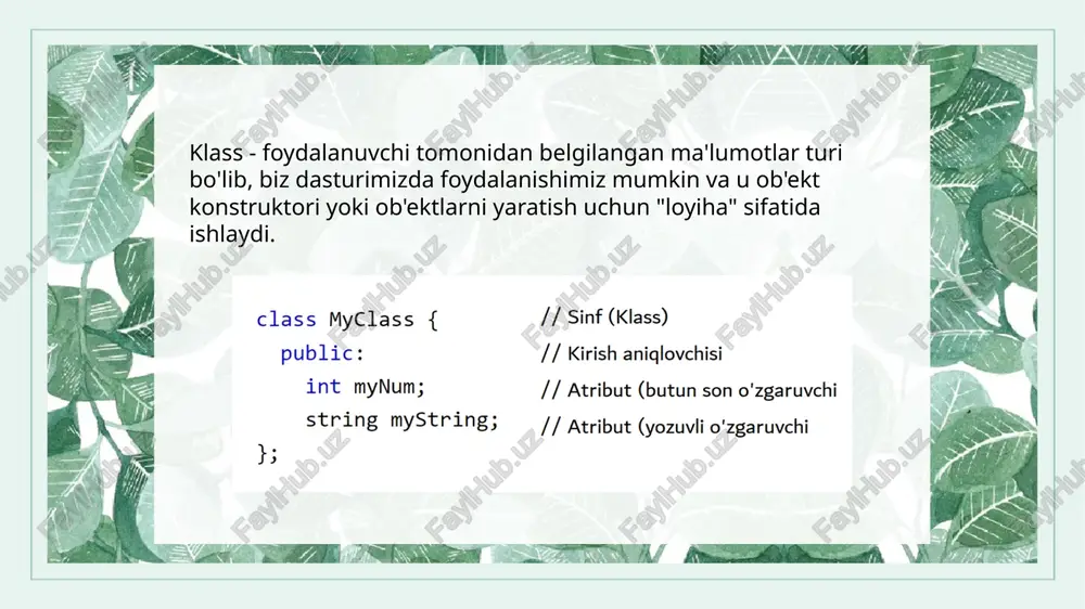 c++ tilida klasslar va ularni qo’llanilishi - Page 3