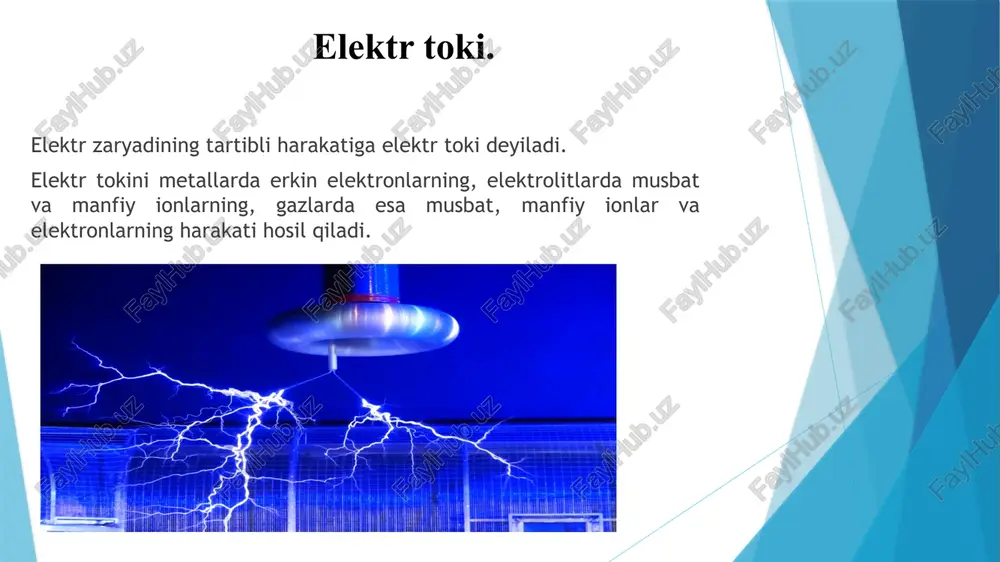 2 xil qarshilik mavjud bo’ladi. bu qarshiliklar ichki va tashqi qarshilik deb yuritiladi va bu holatda tok kuchi quyidagicha aniqlanadi: o’z o’rnida r – tashiq va r – ichki qarshilik. aynan shu ifoda berk zanjir uchun om qonuni ning ifodasi hisoblandi. yuqoridagi ifodaga asoslanib berk zanjir uchun om qonuniga quyidagicha ta’rif beramiz: berk zanjirda tok kuchi e.yu.k.ga to’g’ri proporsional, zanjirning tashqi va ichki qarshiliklarining yig’indisiga esa teskari proporsionaldir. murakkab zanjirlarda tok kuchini hisoblash uchun kirxgoff qoidalaridan foydalanish zarur bo‘ladi. kirxgoff qoidalari zaryad va energiyaning saqlanish qonunlariga asoslangan ikkita qoidadan iborat. murakkab zanjir kirxgoffning birinchi qoidasi (tugunlar qoidasi) zaryadning saqlanish qonunini aks ettiradi va undan qarshiliklarni parallel ulashdagi ifodani keltirib chiqarishda foydalanish mumkin. tugunlar qoidasi, istalgan tugun uchun, tugunlarga kirib kelayotgan toklar yig‘indisi tugundan chiqib ketuvchi tok kuchlarining yig‘indisiga teng, deb ta’kidlaydi. ushbu zanjirdagi tok kuchini kirxgofning birinchi qoidasi asosidaniqlash mumkin. bu holatda kiruvchi tok. qolgan va toklar esa chiquvchi toklardir …