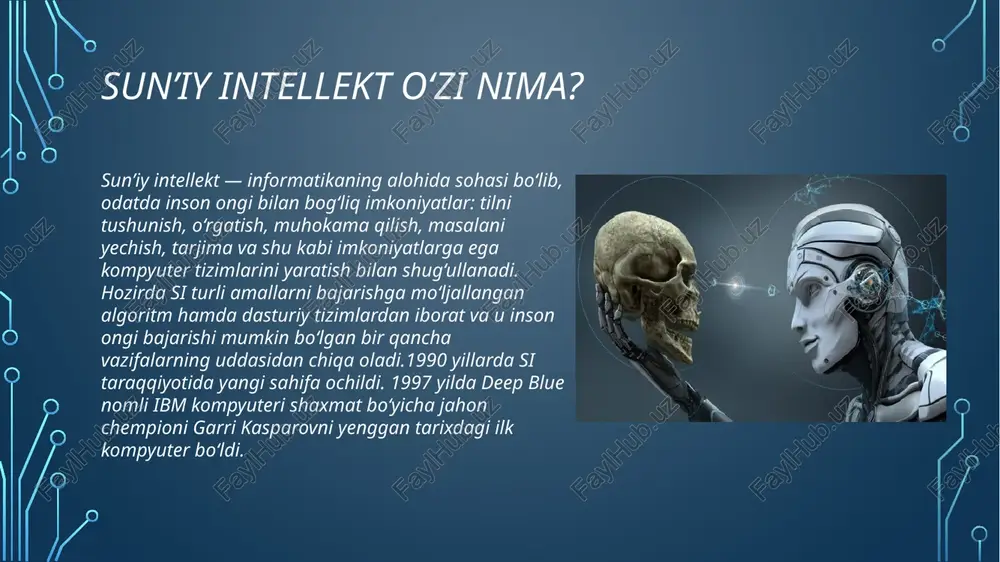 l geyts ham uning zarariga to‘xtalib o‘tadi. “bir necha o‘n yildan so‘ng, robotlar ishning katta qismini bajara boshlagach, si shu qadar kuchayib ketadiki, yakunda u bizni xavotirga sola boshlaydi. bu borada ilon maskning fikriga qo‘shilaman. ammo nega bu savol boshqalarni tashvishlantirmayotganiga hech tushunolmayman”, – deydi geyts. “boshqalar” deganda geyts facebook egasi mark sukerbergni nazarda tutgan bo‘lsa, ajab emas. chunki, mark siga nisbatan ijobiy munosabatda ekanligini bildirar ekan: “yangi texnologiyalar har doim ham yaxshilik yoki yomonlik qilish maqsadida yaratilishi mumkin. sining keng tarqalishi ortidan keladigan ijobiy natijani esa, yaqin 5-10 yil ichida ko‘ramiz”, deya ilon maskning fikriga e’tiroz bildirgan edi. bugungi kunda ayrim davlatlarda robot-hamshiralar, xaydovchisiz transport vositalari, buyurtmani yetkazib beruvchi dronlar xizmatidan foydalanish yo‘lga qo‘yilgan. hatto politsiya xodimlarining ba’zi vazifalarini ham maxsus robotlar bajarishyapti. olimlar ularning tashqi ko‘rinishini imkon qadar odamlarnikiga o‘xshatishga urinishmoqda. bundan tashqari, si jurnalistlarning doimiy ko‘makchisiga aylanib ulgurgan. masalan, associated pressda “ishlayotgan” robotlar moliyaviy hisobotlarni yozib boradi. …