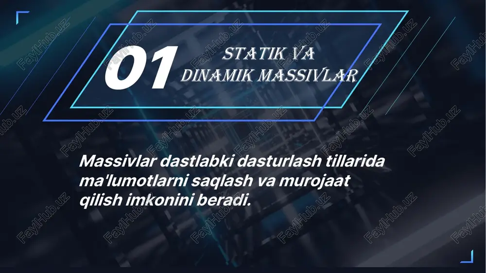 statik va dinamik massivlar - Page 3