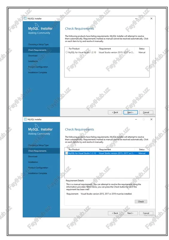 ishlaydi, protsedurali bo'lmagan tillar butun yozuvlar to'plamiga birdan operatsiyaga kirishadi. dml tili so‟rovlari: select – amal bajaradigan jadvalimizni tanlash, ekranga chiqarish komandasi. sintaksisi esa quyidagicha: select *from // jadvalni to’liq chiqarish select from // jadval ustunlarini chiqarish insert – sql da barcha satrlar ushbu buyruq yordamida kiritiladi. sintaksisi esa quyidagicha: insert into values (“ustun_info”, “ustun_info”, … ); delete – satrlarni jadvaldan o‘chirish buyrug‘i. sintaksisi esa quyidagicha: delete from where qidiruv_sharti; update – maydon qiymatlarini o‘zgartirish buyrug‘i. sintaksisi esa 2 hil: update set column=expression; update set column=expression where qidiruv_sharti; ishni bajarish tartibi avvalo 3-laboratoriya ishida tuzgan jadvallarimizni esga olamiz. endi o‘sha jadvallarni mysql da yuqorida sintaksisini keltirib o‘tganimizday komandalardan foydalanib yaratamiz. 1. avval create database uquv_markaz uquv_markaz nomli ma’lumotlar bazasini yaratamiz; 4.1-rasm. uquv_markaz jadvaliga ma‘lumotlarning kiritilishi. 2-jadvalga qiymat kiritamiz. 2. jadvalni ko’ramiz; select *from uquv_markaz 3. uquvchilar va id nomli ustunni ko’ramiz select uqituvchilar,id from uquv_markaz; 5- mustqil ish mavzu: and, …