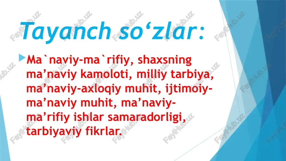 azifasidir. a.avloniy “turkiy guliston yoxud axloq” asarida tarbiya qaysi onalarning, qaysi otalar, muallim va mudarrislarning vazifasi?, degan savollarni qo‘yadi va ularga shunday javob beradi: “qaysi onalarni aytursiz, bilimsiz, boshi paxmoq, qo‘li to‘qmoq onalarnimi? o‘zlarida yo‘q tarbiyani qaydan olib berurlar? bu so‘z kishining yuragini ezadi, bag‘rini yondirdi. a.avloniy “qaysi ota? to‘ychi, uloqchi, bazmchi, do‘mbirachi, karnaychi, surnaychi, ilm qadrini bilmagan, ilm uchun bir pulni ko‘zlari qiymagan, zamondan xabarsiz otalarni aytursizmi? avvalo ularni o‘zlarini o‘qitmak, tarbiya qilmak lozimdur”. a.avloniy “qaysi muallim? maqsadi pul, maslagi shuhrat, yuqori maktablarda o‘qimagan, “usuli ta’lim” ko‘rmagan muallimlarni aytursizmi? avval o‘zlari dorilmualliminlarda o‘qimaklari, so‘ngra dars bermaklari lozimdur”. a.avloniy “mudarrislarga na dersiz desak, qaysi mudarris? matlablari osh, maqsadlari chopon, darslari beimtihon, isloh yaqinidan yurmagan mudarrislarni aytursizmi? bular o‘z vazifalarini bilib, nafslaridan kechib, zamonga muvofiq ravishda darslarini isloh qilib, imtihon birla o‘qutmaklari lozimdur”. mana shu so‘zlar har kimni “al-isloh” demakga majbur qilur. bo‘lmasa hukumat-chi? desak, “xayr, hukumat hammaning otasidur. o‘z fuqarosining …