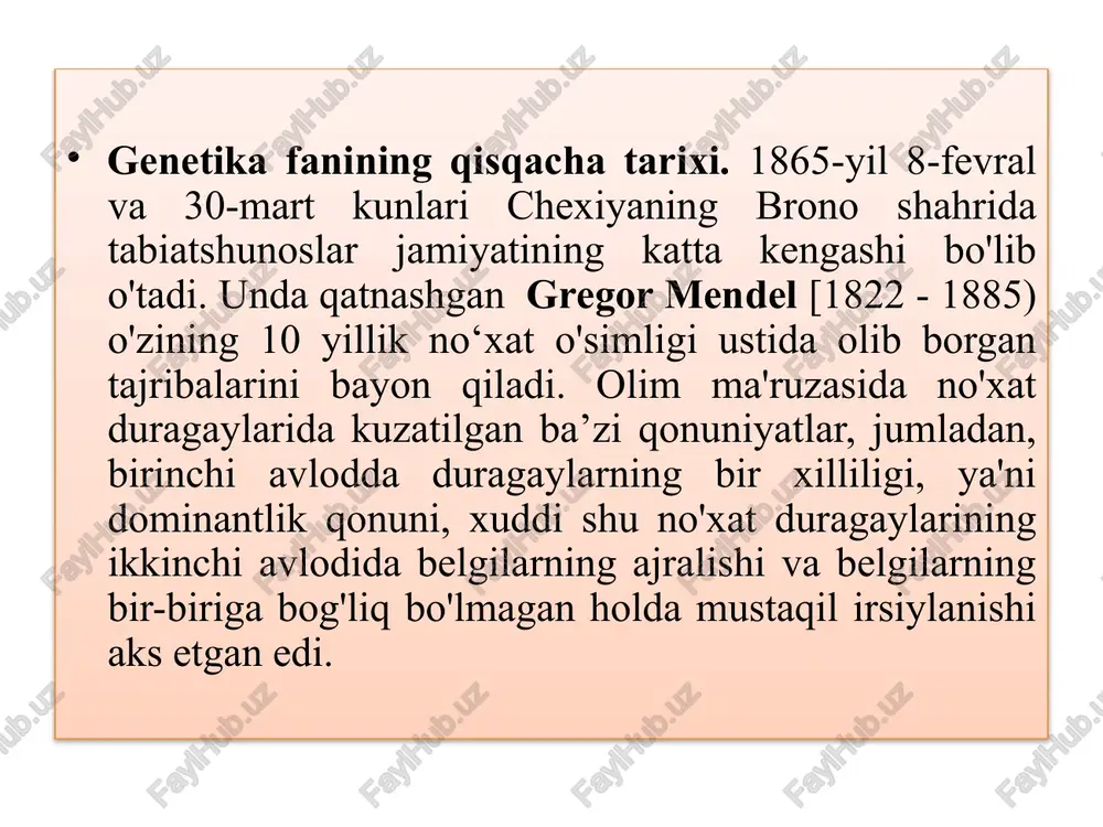 iv gomozigota ♂ erkak organizm p ota-ona belgisi x x xromosoma x chatishtiruv belgisi y y xromosoma 11 jinsga birikkan holda irsiylanadigan belgilarda jinsiy xromosomalardan foydalaniladi, bunda belgi x yoki y xromosomaning o‘ng yuqori qismiga mana bunday tarzda – xd yoki xa ko‘rinishida yoziladi. bu holatni quyidagi misol orqali ko'rishimiz mumkin. masala. retsessiv genlar bilan belgilanadigan ko`rlikning ikki xil turi mavjud. qorachigning chala ko'rinishi jinsga bog'liq retsessiv belgi. qizning onasi ko`rlikning 1-turi bo'yicha kasal, 2-bo'yicha sog‘, qorachigning to'liq ko`rinmasligi bo'yicha sog'lom. otasi esa ko`rlikning 1-turi bo'yicha sog‘, 2-turi bo'yicha va qorachig'ning to'liq ko`rinmasligi bo'yicha kasal. yigitning onasi sog'lom, otasi esa ko`rlikning ikkala turi bo'yicha kasal, 3-bo'yicha sog‘. uning akasi ko`rlikning 2-turi bilan kasallangan, qolgan ikkala belgi bo'yicha sog'lom. bunday oilada ko`rlikning ikkala turi bo'yicha hamda qorachigning chala ko'rinishi bo'yicha kasal o'g'il tug'ildi, qiz esa ko`rlikning 1-turi bo'yicha kasallangan. ota-ona va avlod genotipini aniqlang? ko'rlikning 1-turi bo'yicha a-sog'lom, a-kasal, ko'rlikning 2- …