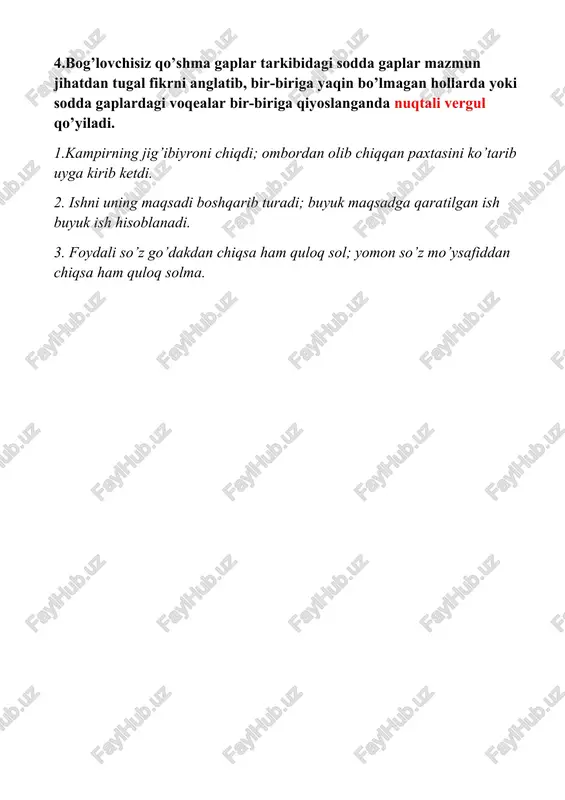 bog’lovchisiz qo’shma gaplar - Page 3