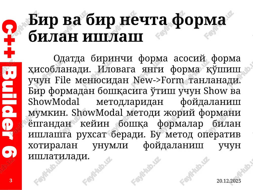 xar bir yangi forma o'zining moduli - Page 3