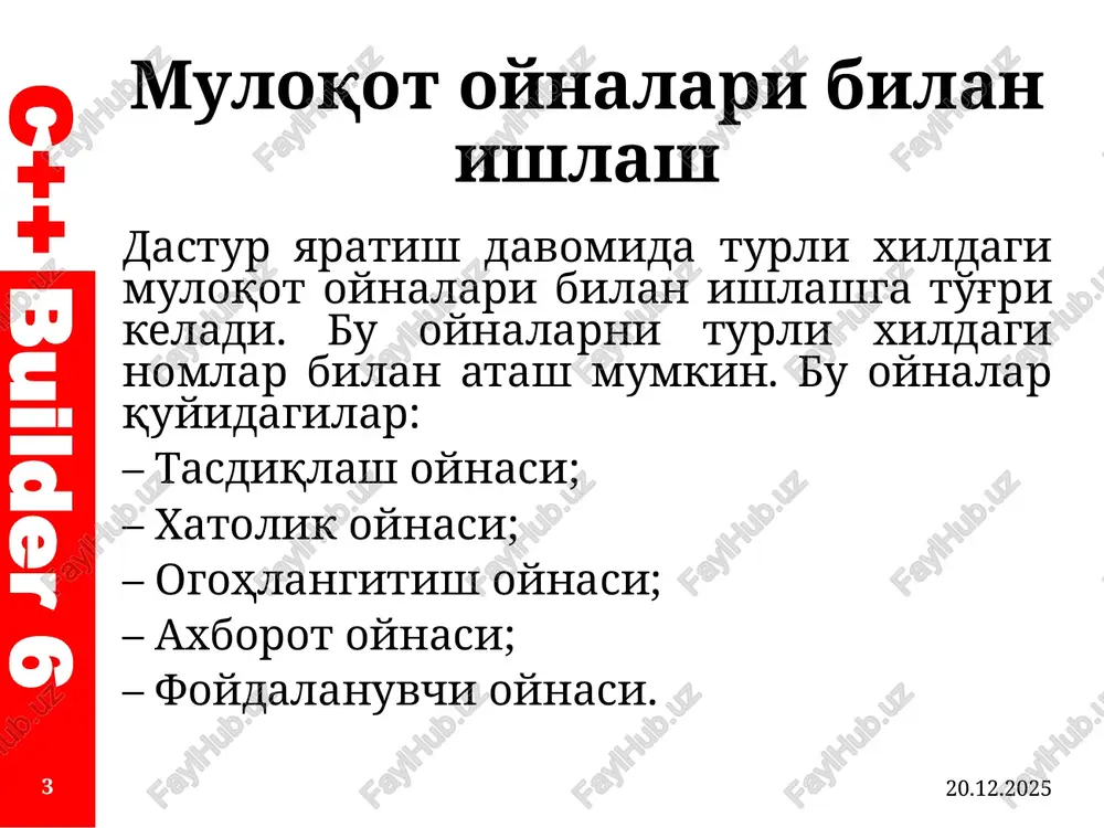 muloqot oynalari - Page 3