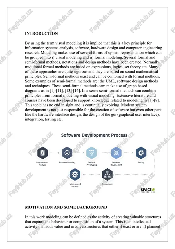 ctivity of creating valuable structures that capture the behaviour or composition of a system. this is an intellectual activity that adds value and involvesstructures that either i) exist or are ii) planned to create more knowledge and value about them [1]-[16]. many different methods and notations are presented in literature and the motivation of this work is to improve the selection and use of these notations. the ideas will help to improve representation. diversity in notations used for representing modern software development happens because of the different types of requirements and complexity issues. new problems and challenges are being created all the time. certain modeling structures that are universally accepted and understood are normally used for normal stakeholder comprehension. class diagrams are an example of this [7], [8]. new structures might have to be created for particular scenarios. formal models that are non-visual are shunned by stakeholders being unfamiliar with …