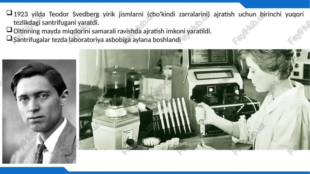 hlaydi. rotor kamerasi germetiklanadi va vakuumga erishish uchun nasos yordamida damlanadi. sovutish tizimi (0-4cgradus) rotor kamerasi har doim og'ir zirhli plastinkaga o'ralgan. spasibo lorem ipsum dolor sit amet, consectetur adipiscing elit, sed do eiusmod tempor incididunt ut labore et dolore magna aliqua. lorem ipsum dolor sit amet, consectetur adipiscing elit, sed do eiusmod tempor incididunt ut labore et dolore magna aliqua. image2.png image3.jpeg image4.jpeg image5.jpeg image6.jpeg image7.png image8.png image9.png image10.png image11.png image12.png image13.jpeg image14.png image15.jpeg image16.jpeg image17.jpeg image18.png image19.jpeg image20.jpeg image21.png image22.png image23.jpeg image24.png image25.jpeg image26.png image27.png image36.svg image28.jpg image29.png image30.svg image31.png image32.svg image33.png image34.svg image35.png image1.png 7 77a orbekistc x | | centrifuge x g centrfuss x © centrifuge x | bx google x | g centrifuge x | 1s] biotechnic x | g separation x | w sediment: x | + v - x cg) @ slideshare.net/anurag_yadav/centrifugation-principle-and-types qeaer aaa gg: m gmail €@ youtube by google transiste @ …