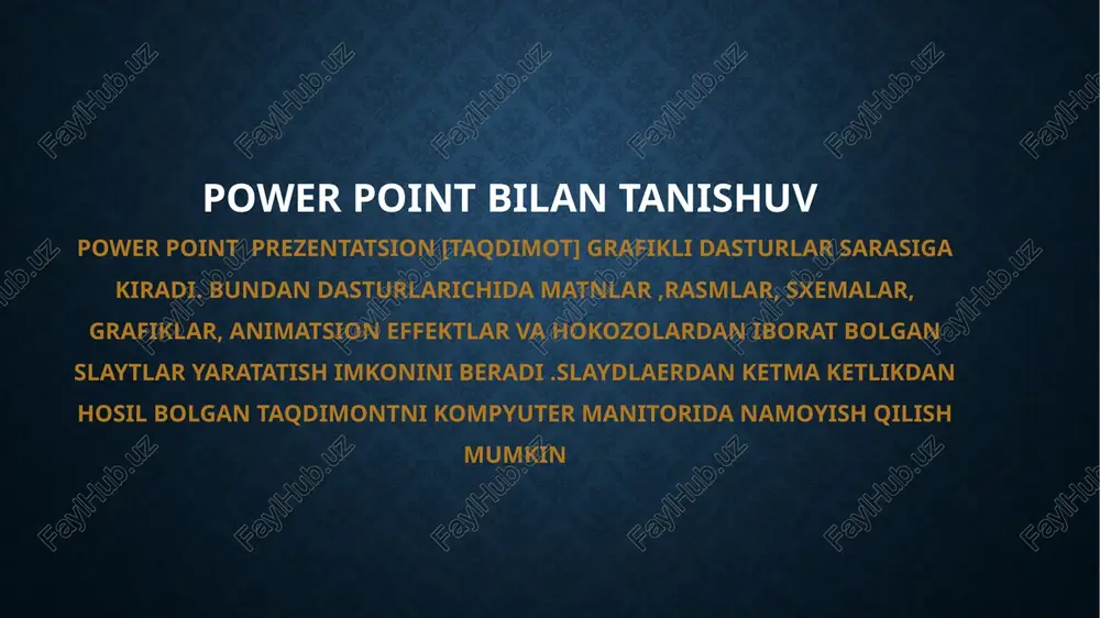 power point dasturida ishlash - Page 3