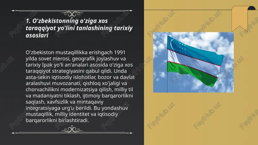 o’zbekistonning o’ziga xos taraqqiyot yo’lini tanlashi - Page 3