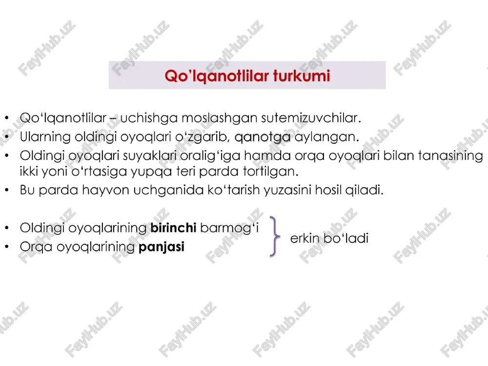 yozda tulkilar inda yashab, 4-5 ta ko'zi yumuq bola tug‘adi. kuzda tulki oilasi targalib ketadi. qishda juni qalin va issiq bo‘lganidan iniga kirmaydi. tulkilar kemiruvchilar va hasharotlar bilan oziqlanadi. ular yoz va kuz fasllarida poliz mahsulotlari va mevalarni ham yeyaveradi. ba’zan uy parrandalariga ham hujum giladi. tulki mo'ynasi uchun ovianadi. 4 mushuksimonlar oilasi mushuksimonlarning tirnoglari maxsus xaltachaga kirib turadi. ko'pchilik mushuksimonlar hidni yaxshi sezmaydii, |.n juda yaxshi eshitadi. ular o'ljasini pana joyda poylab tutib oladi. ; - janubly osiyo va uzog sharada tarqalgan; yo’lbars re on , - to'ng‘iz, bug'u kabi yirik hayvoniarni oviaydi. o'zbekistonning daryo o'zanlarida to‘qay mushugi, baland tog'li hududlarida ilvirs va silovsin uchraydi. ularning soni juda kamayib ketganligi tufayli «o‘'zbekiston respublikasining qizil kitob»iga kiritilgan. tulki cho'l va dashtlarda, tog‘ va tog‘oldi hududlarida, hatto gishloglar va shaharlar atrofida ham yashaydi. yozda tulkilar inda yashab, 4-5 ta ko'zi yumuq bola tug‘adi. kuzda tulki oilasi targalib ketadi. qishda juni qalin …