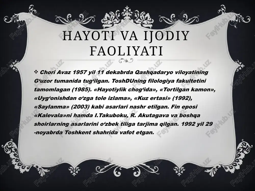choriavaz hayoti va ijodi - Page 3