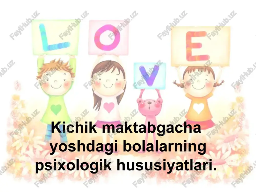 ga bo‘lishidir. buni shunday tushunish kerakki, bola o‘zining turli-tuman o‘yinlarida faqat o‘ziga tanish bo‘lgan yolg‘iz bir shofyorning, vrachning, militsionerning, tarbiyachining, uchuvchining xatti-harakatlarnigina emas, balki umuman shofyorlarning, vrachlarning, tarbiyachilarning hamda uchuvchilarning xatti-harakatlarini aks ettiradi. bu yoshdagi bolalar o‘z vaqtining ko‘p qismini o‘yin bilan o‘tkazadi, ayniqsa 3 yoshdan 6-7 yoshgacha o‘yinlar ahamiyatli taraqqiyot yo‘lini bosib o‘tadi: predmetli-boshqaruv va ramziy o‘yinlardan tortib to qoidali syujetli-rolli o‘yinlargacha. bu yosh davrida barcha o‘yin turlarini ko‘rish mumkin bu yosh davri davomida bolalarning quyidagi asosiy faoliyat turlari izchillikda takomillashib boradi: predmetlar bilan boshqarish o‘yini, qonstruktiv tipdagi individual predmetli o‘yin, jamoaviy syujetli-rolli o‘yinlar, individual va guruhiy ijod, o‘yin-musobaqa, o‘yin-muloqot, uy mehnati. kichik maktabgacha yoshdagi bolalar asosan predmetlar, turli xil o‘yinchoqlar bilan yolg‘iz o‘zlari o‘ynaydilar. o‘zlarining predmetli va konstruktorli o‘yinlarida idrok, xotira, tasavvur, tafakkur jarayonlarini, shuningdek o‘z harakat qobiliyatlarini takomillashtirib boradilar. o‘zlarining predmetli va konstruktorli o‘yinlarida idrok, xotira, tasavvur, tafakkur jarayonlarini, shuningdek o‘z harakat qobiliyatlarini takomillashtirib boradilar. albatta, turmush …