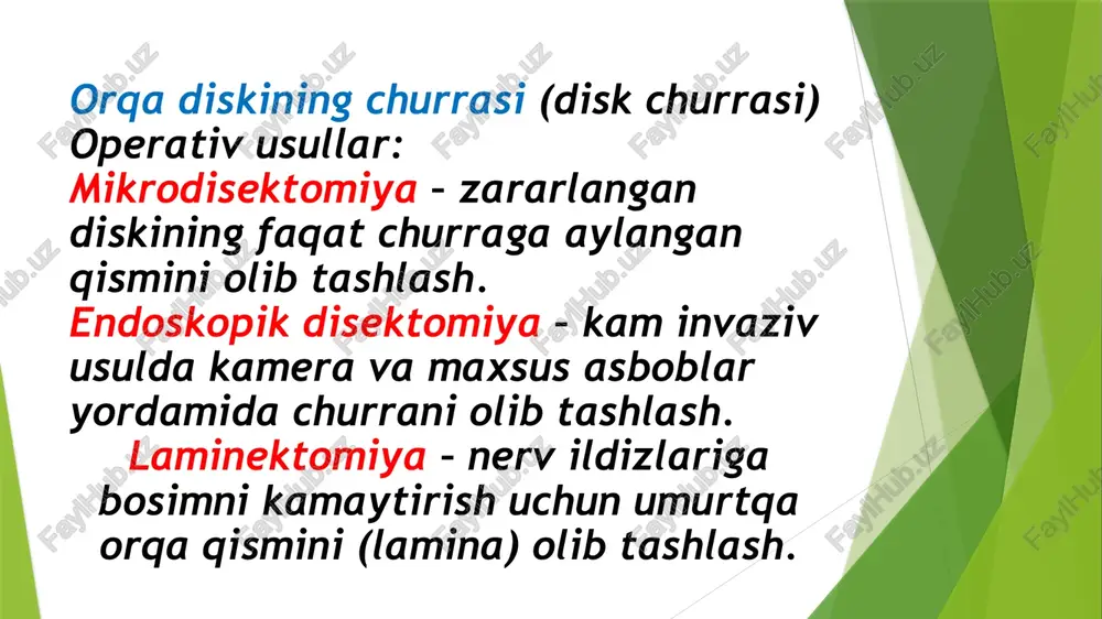 umurtqapogʻonasi patologiyalari operativ davolash - Page 3