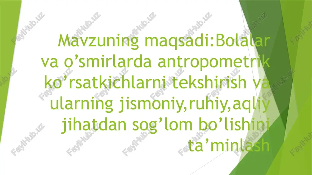 o‘qimalari va ularning tarangligi bilan baholash mushaklarning rivojlanganligi dinamometriya usuli bilan baholanib, ularga umumiy baho ballar bo'yicha (1,2,3) beriladi. teri osti yog’ qatlamini nafaqat ushlab ko'rib, uni sirg’aluvchi sirkul yordamida o'lchab ko'rish mumkin. skoliozometr charm obruch va unga biriktirilgan yukli santimetrli lentadan iborat. shundan so'ng u tik turadi va uning bo'yniga (vii bo'yin umurtqasi balandligida skoliozometr obruchi kiyg’aziladi. skoliozometr vertikal tushgan lentasidan tekshiriluvchi umurtqa pog’onasining qiyshayganligi shu tarzda baholash mumkin. to‘g’ri turdagi qomatda bo'yin va bel egriliklari, chuqurliklari, kattaliklari bir-biriga yaqin bo'lib, kichik maktab yoshdagi bolalar uchun 3 – 4 sm, o'rta va katta yoshdagi bolalar uchun 4 – 4,5 smni tashkil etadi; bunda tana to‘g’ri ushlanadi, bosh ko'tarilgan, elka to‘g’rilangan va bir xil balandlikda, qorin tortilgan, oyoqlar to‘g’rilanganligi kuzatiladi. tovonning shaklini bilish uchun tovon bo'yniga qarab baho beriladi. undan tashqari axilov payining oyog`iga va tovonga tushadigan yuklamaga ahamiyat beriladi. normal tovonda tayanch yuzasiga tushadigan yuqorida ko'rsatilgan o‘qlar perpendikulyar bo'ladi. …