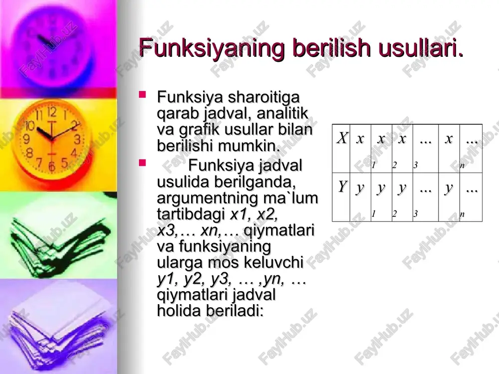 . masalan, y=x? funksiya uchun dy=2xax ga teng. agar f(x)=x_ bo‘lsa, u holda f’(x)=1 va df(x)=1-ax, ya’ni dx=ax bo‘ladi. shuni hisobga olgan holda argument orttirmasini, odatda, dx bilan belgilashadi. buni nazarga olsak, f(x) funksiya differensialining formulasi dy=f(xjdx yoki dy=y’dx (2.2) bo‘ladi. endi x€(a;b) nuqtada differensallanuvchi bo‘lgan f(x) funksiyaning grafigi kasmda ko ‘rsatilgan chiziqni ifodalasin deylik. bu chiziqning (xf(x)) va (x+ax, f(x+avx)) nuqtalarin mos ravishda m va k bilan belgilaylik. unda ms=av, ks=ay bo‘ladi. f(x) funksiya x nuqtada chekli js’) hosilaga ega bo‘lgani uchun f(x) funksiya grafigiga uning m(x,f(x)) nuqtasida o‘tkazilgan ml urinma mavjud va bu urinmaning burchak koeffitsienti tg9=f’(x). oy ale edy shu ml urinmaning ks bilan kesishgan nugtasini e bilan _ belgilaylik. ravshanki, ames dan seo teo. bundan es=ms-tgg=f’(x)av ekani kelib chiqadi. demak, f(x) funksiyaning x nuqtadagi differensiali dy=f'(x) ax funksiya grafigiga m(x,f(x)) nuqtada o‘tkazilgan urinma orttirmasi es ni ifodalaydi. differensialning geometrik ma’nosi aynan shundan iborat. y =a) funksiya …