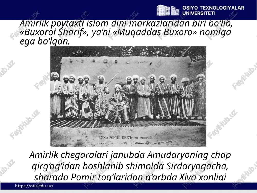 siyo texnologiyalar i universiteti : oe 5 2-mavzu: o%etitonda ota star tarciing 4 ran ar ter tara dae : ‘ariel fs rs ¥ 3amerku k cnaiiay cnaig3 w334 of pyceni 3ameren me mpwmevanua |) 88 es -——# + 75% fa suxrob_bel2.. @xikasro'tal.. pe 1 mavzu (2)... ph 1599642002... ph pustoy slayd © adobe phot. bi fon vatexni rmustagilil (6 mustagili apckit bekb* co canroil, a ae « town of bokhara 2 = = > 5 £ a = 3s 3 << = & = e s i= 2 <. 8 es 8 s o g ey koxanap. /docprops/thumbnail.jpeg & xix asr o’rtalarida o’rta osiyo daviatlari hududi va aholisi