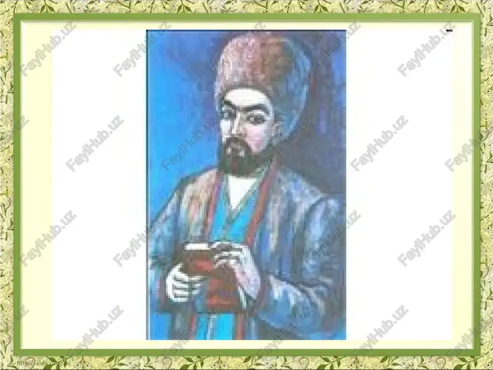 aktikasi insonni yuksak olijanoblik, rostgo’ylik, halol, ilmga chanqoq, mehru oqibatli bo’lishga qaratilgan. munisning adabiy va pedagogik g’oyalari maktablarda to’g’ri, chiroyli yozuv tartib-qoidalarini o’rgatish uslubi sifatida xizmat qilgan va qilmoqda. munisning boy merosi kelajak avlod tarbiyasida ham muhim o’rin tutadi. image1.jpeg image2.jpeg image3.jpeg image4.png image5.jpeg image6.jpeg image7.jpeg image8.jpeg image9.jpeg image10.jpeg image11.jpeg se ss ss so ee > /docprops/thumbnail.jpeg im asari reja 4. munis xorazmiyning hayot jodi 2. uning “savoditalim” asari. 3. m.xorazmiyning jjodiyotida odob-ahlog masalalar a
