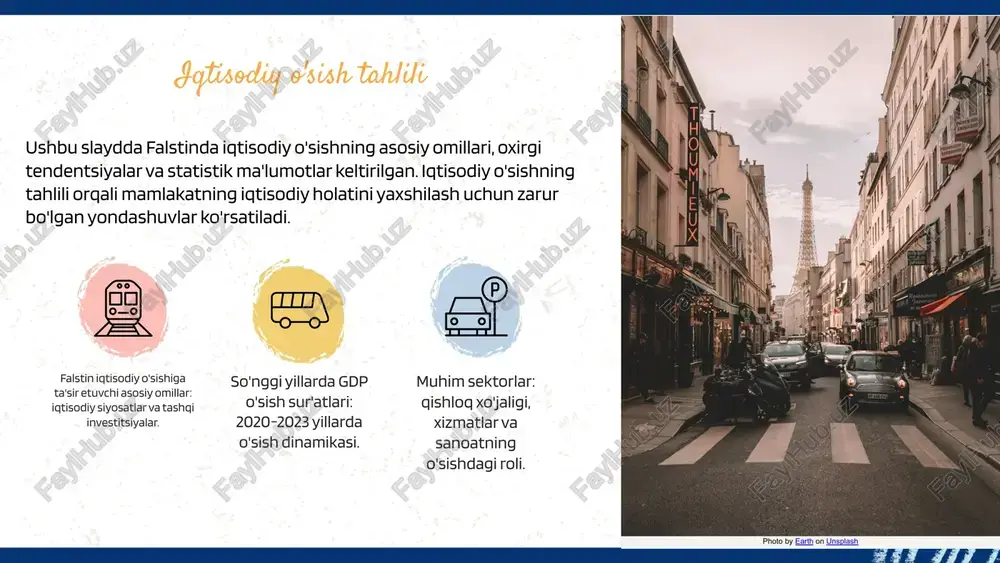 atlari bilan bog'liq. birlashgan millatlar tashkiloti (bmt) falstin masalasini hal qilishda muhim rol o'ynaydi. bmt doirasida falstinning mustaqilligi va huquqlarini himoya qilishga qaratilgan bir qancha rezolyutsiyalar qabul qilingan. amerika qo'shma shtatlari va falstin o'rtasidagi munosabatlar murakkab va ko'plab masalalarni o'z ichiga oladi. aqsh, falstin muammosini hal qilishda vositachilik qilishga urinishlari, lekin bu jarayonda turli xil to'siqlarga duch kelmoqda. yevropa ittifoqi (yei) falstin bilan aloqalarini rivojlantirishga qaratilgan bir qator dasturlarni amalga oshirmoqda. yei, falstin iqtisodiyoti va ijtimoiy rivojlanishini qo'llab-quvvatlashga intiladi. photo by earth on unsplash falstin va mintaqaviy siyosat falstin mintaqaviy siyosatda muhim rol o'ynaydi, chunki u tarixiy va siyosiy jihatdan muhim nuqtada joylashgan. mintaqaviy xavfsizlik masalalari falstin bilan bevosita bog'liq bo'lib, uning holati mintaqadagi barqarorlikka ta'sir qiladi. falstin va arab mamlakatlari o'rtasidagi munosabatlar ko'pincha hamkorlik va qarama-qarshiliklar bilan belgilanadi. falstinning mintaqaviy hamkorliklari iqtisodiy va siyosiy jihatdan rivojlanish uchun muhim ahamiyatga ega. photo by arthur humeau on unsplash photo by anthony …